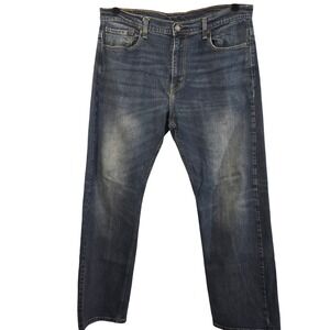 Levis 569 Jeans Mens 38x34 Loose Straight Leg Mid Rise Dark Wash